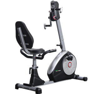 HDA 75i Recumbent Exercise Bike/Cycle for Seniors & Adults| Arm and Leg Exerciser | 8 Levels Magnetic Resistance | Flywheel | LCD Display | Pulse Sensors | Adjustable Seat | Step Through Design | Pedals | Transportation Wheels