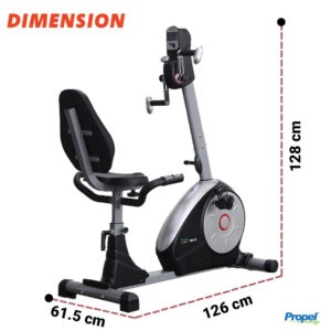 HDA 75i Recumbent Exercise Bike/Cycle for Seniors & Adults| Arm and Leg Exerciser | 8 Levels Magnetic Resistance | Flywheel | LCD Display | Pulse Sensors | Adjustable Seat | Step Through Design | Pedals | Transportation Wheels - Image 5