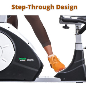 HDA 75i Recumbent Exercise Bike/Cycle for Seniors & Adults| Arm and Leg Exerciser | 8 Levels Magnetic Resistance | Flywheel | LCD Display | Pulse Sensors | Adjustable Seat | Step Through Design | Pedals | Transportation Wheels - Image 6